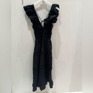 This is a long black love the label dress.